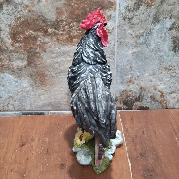 Vintage Crowing Sound Welcome Chicken Rooster Figurine 13 In Tall Farmhouse Deco - Picture 10 of 12